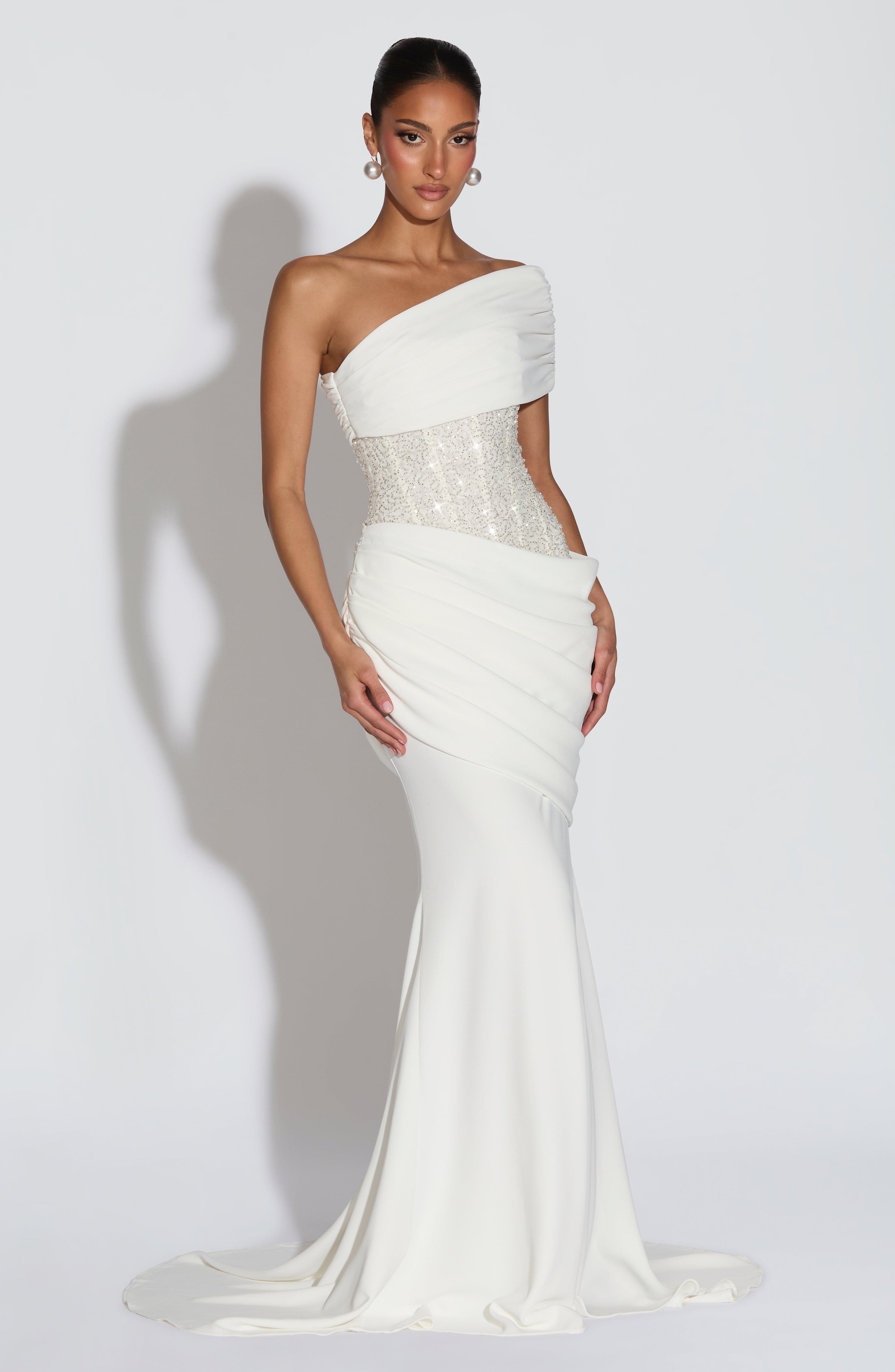 Vestido Longo Ellora - Marfim