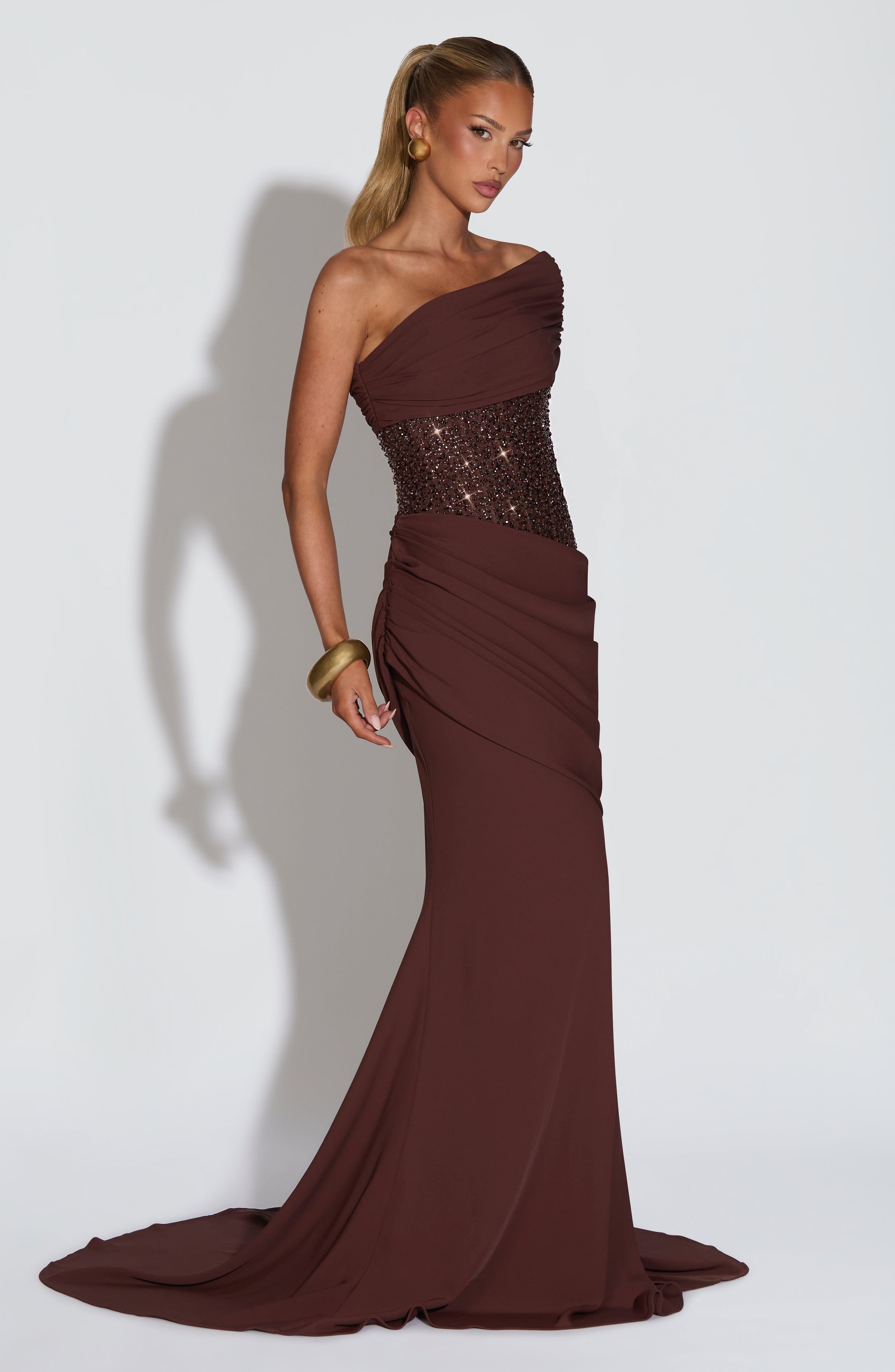 Vestido Longo Ellora - Ameixa Marrom