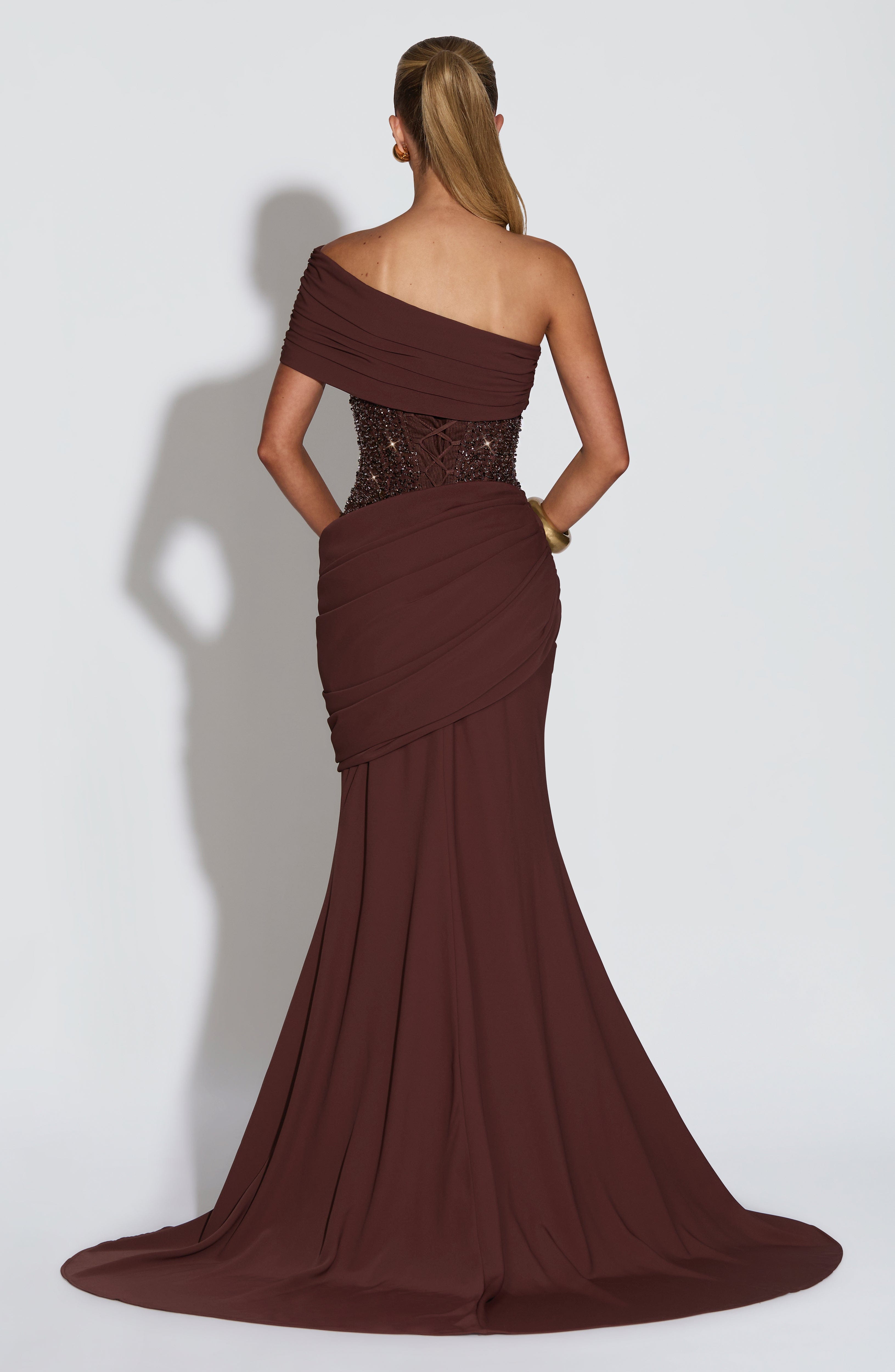 Vestido Longo Ellora - Ameixa Marrom