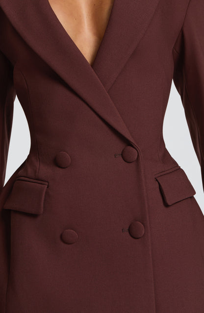 Vestido Curto Elvira - Ameixa Marrom
