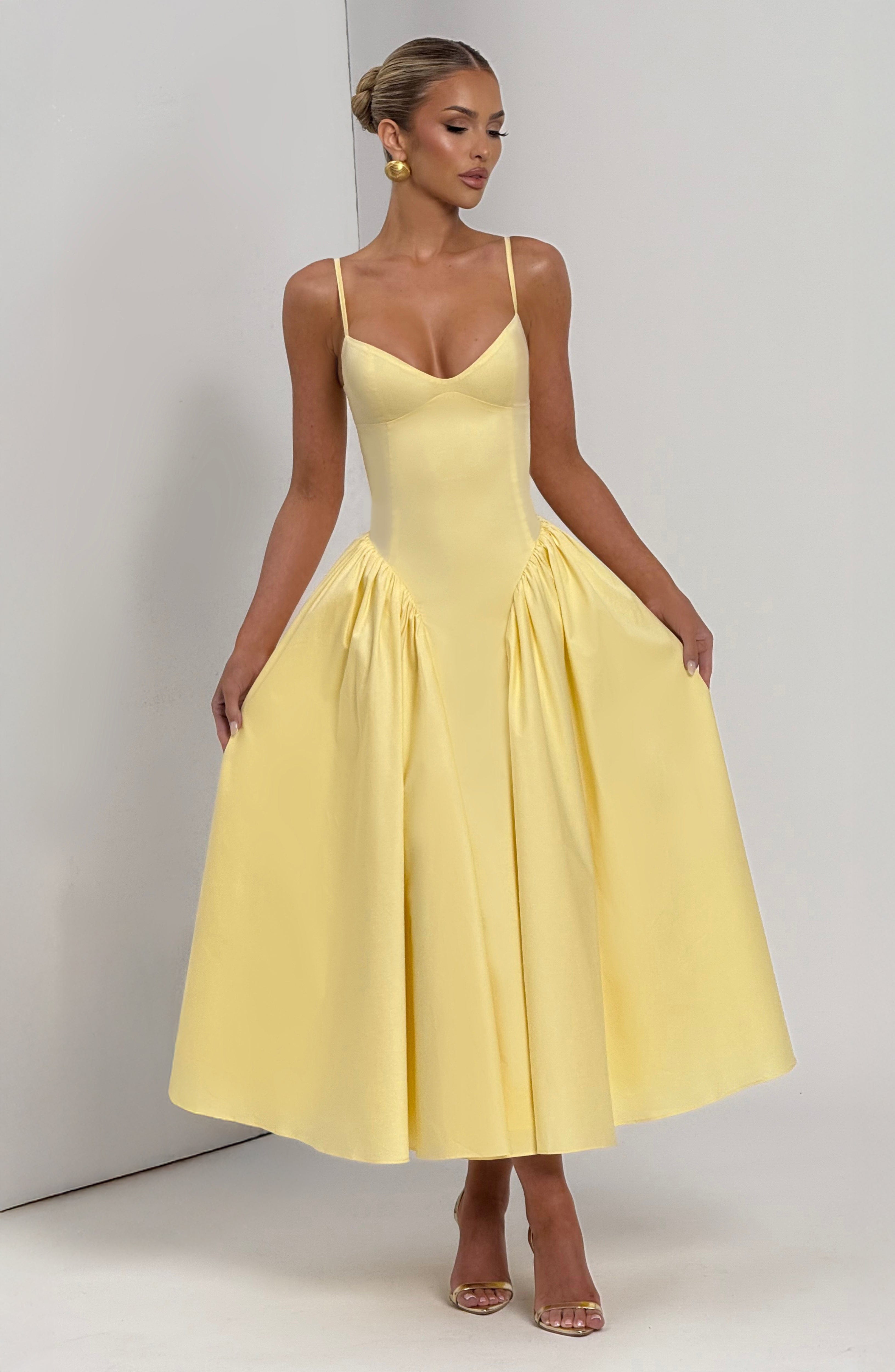 Vestido Midi Emerson - Amarelo Limão