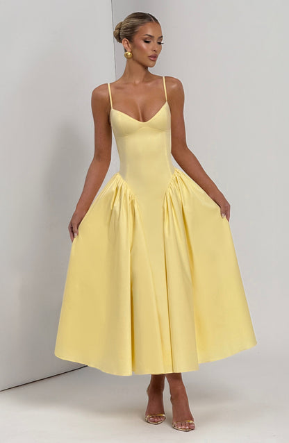 Vestido Midi Emerson - Amarelo Limão