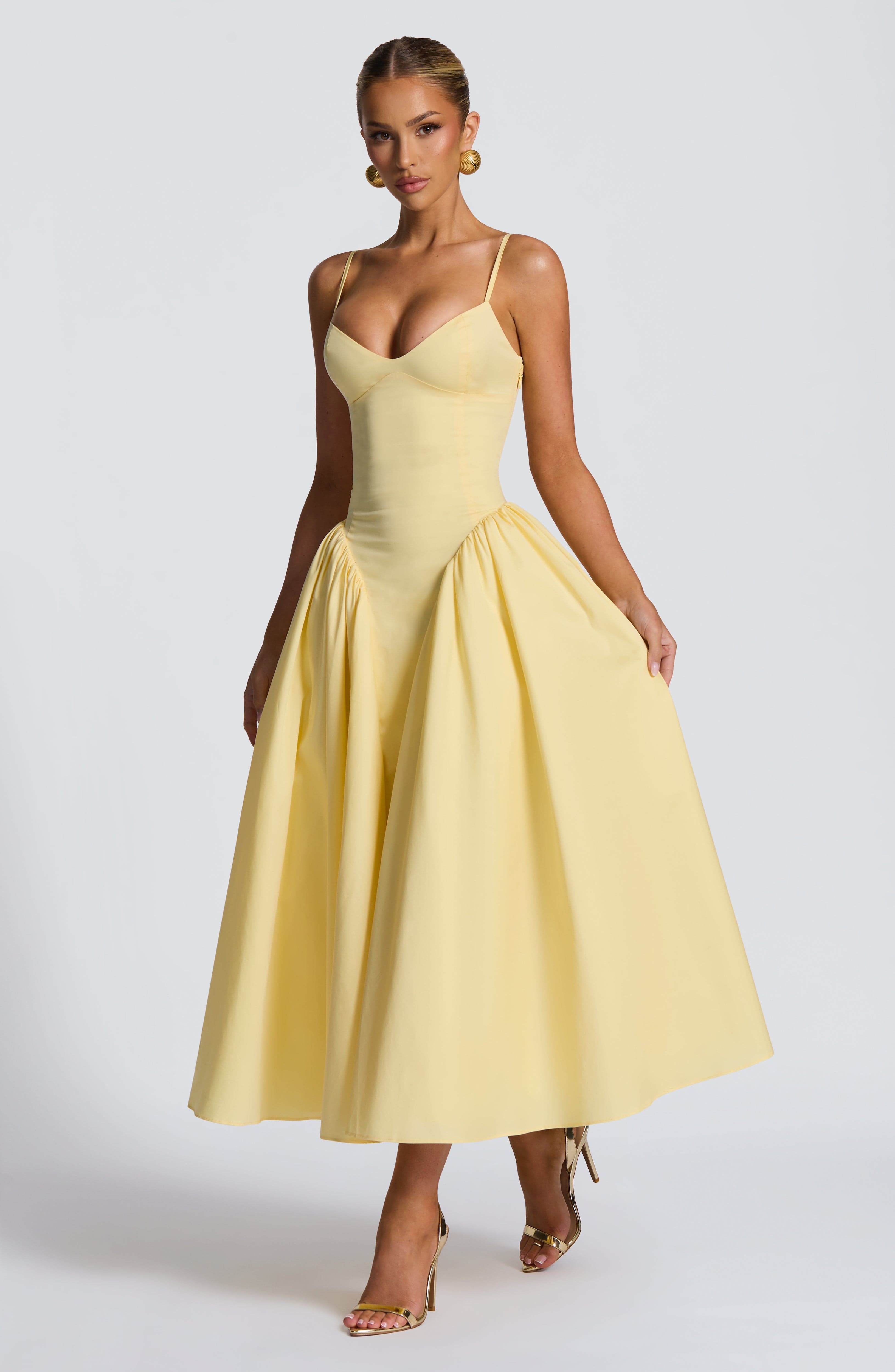 Vestido Midi Emerson - Amarelo Limão