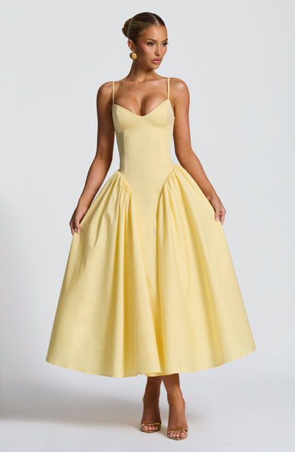 Vestido Midi Emerson - Amarelo Limão