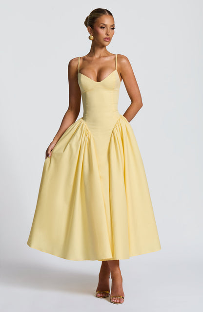 Vestido Midi Emerson - Amarelo Limão