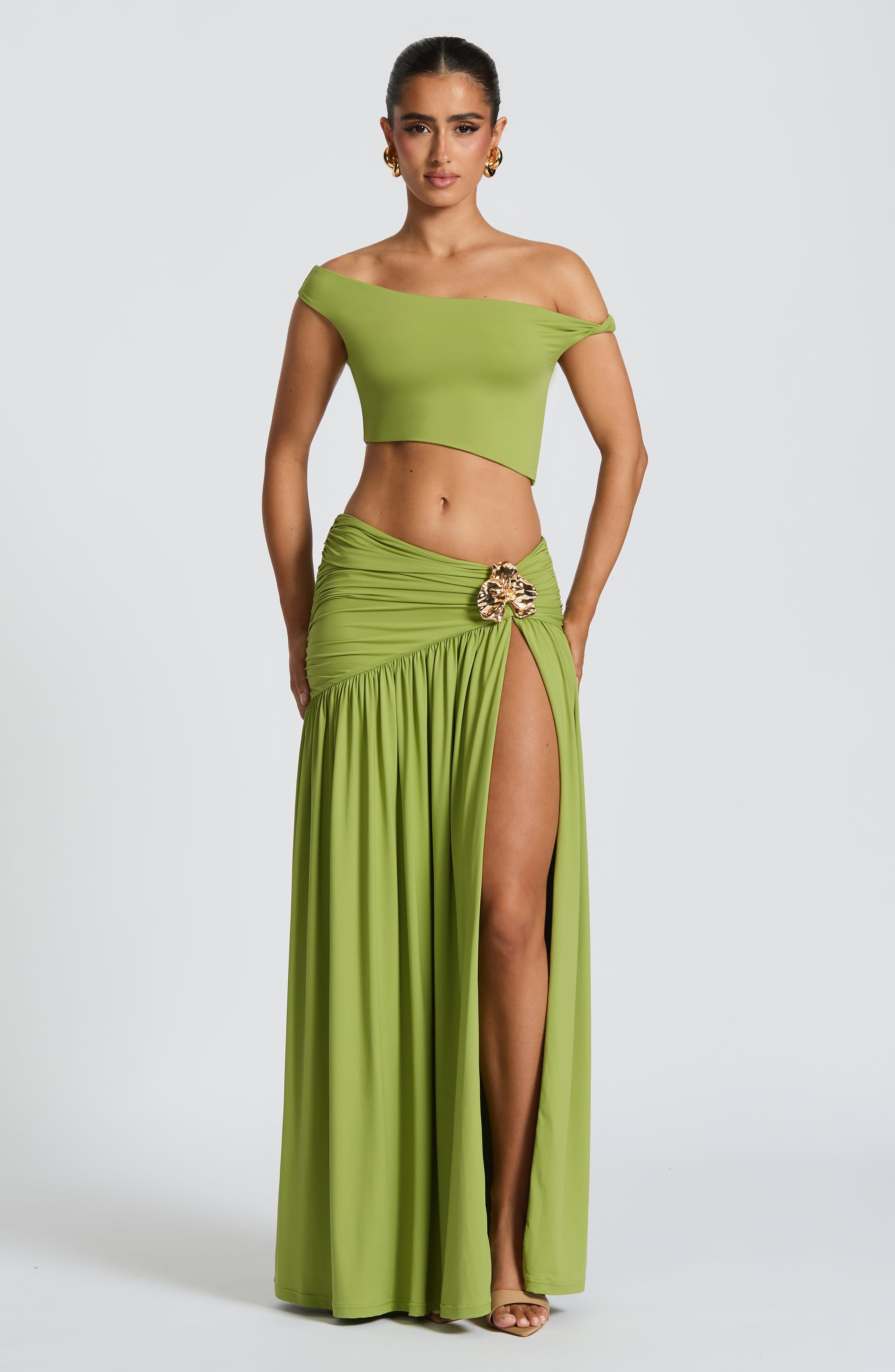Saia Longa Saira - Verde-oliva