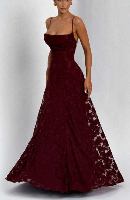Vestido Longo Francis - Cereja Lacada
