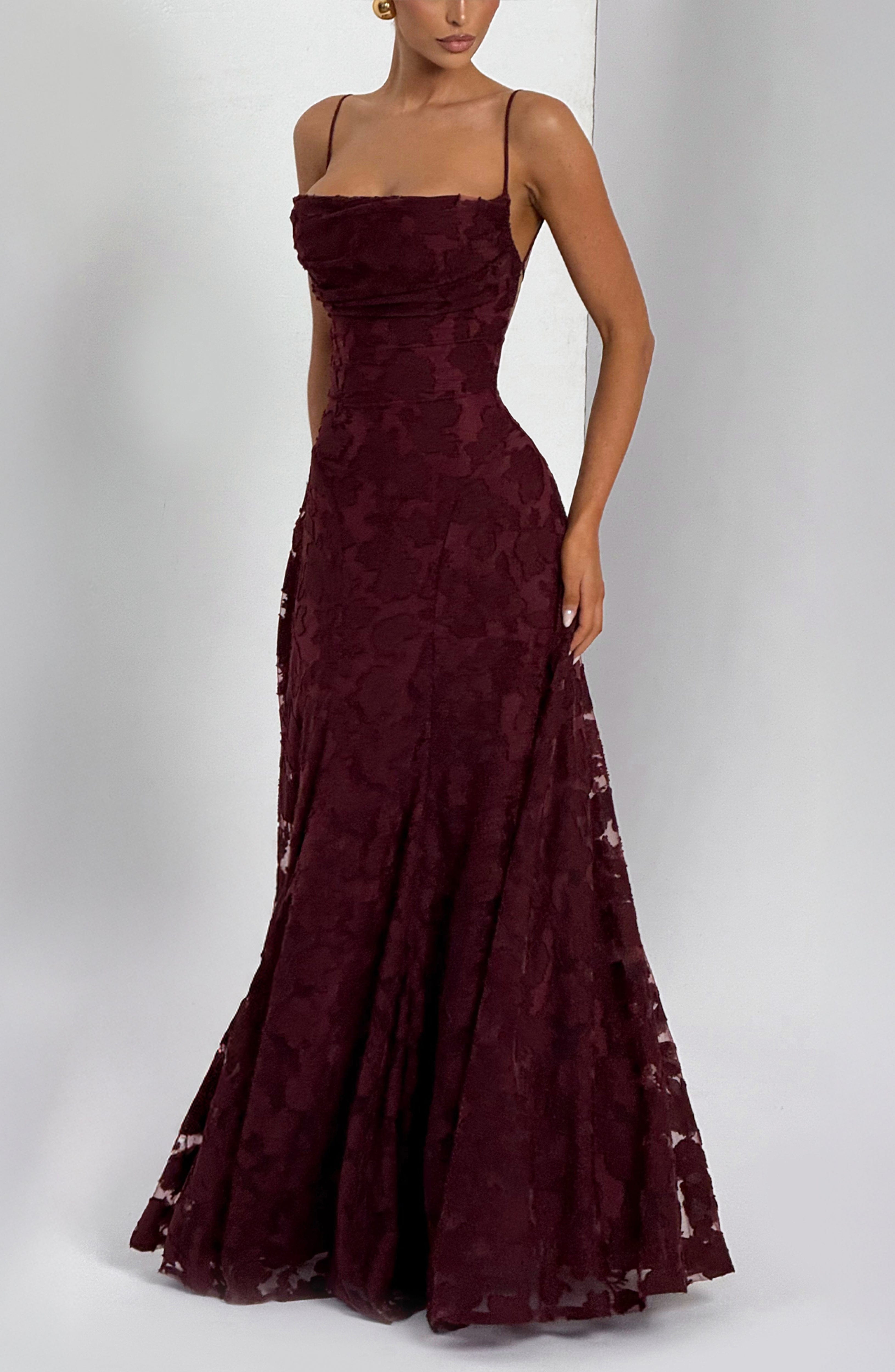 Vestido Longo Francis - Cereja Lacada