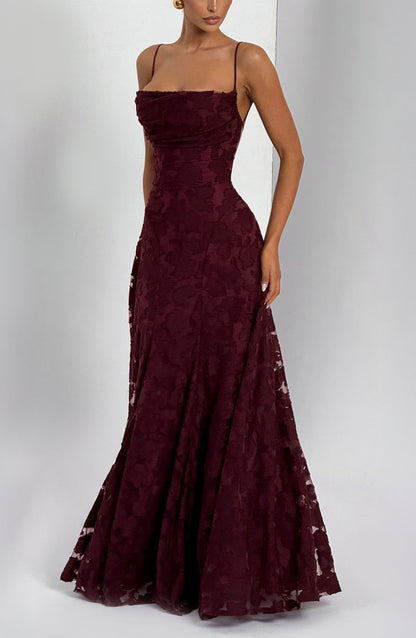 Vestido Longo Francis - Cereja Lacada