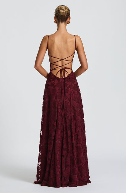 Vestido Longo Francis - Cereja Lacada