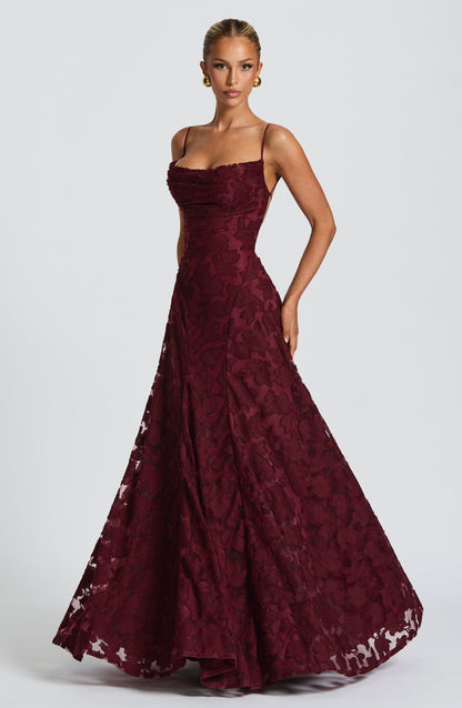 Vestido Longo Francis - Cereja Lacada