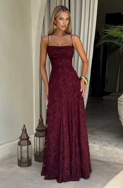 Vestido Longo Francis - Cereja Lacada