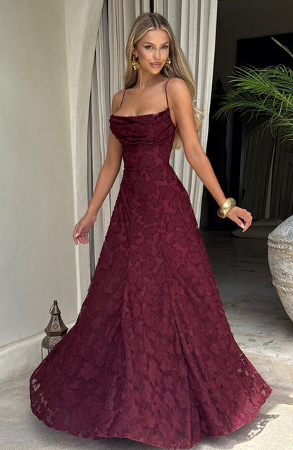 Vestido Longo Francis - Cereja Lacada