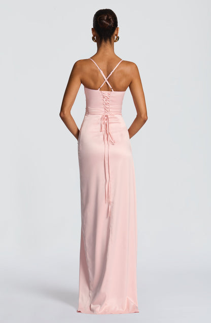 Vestido longo Helen - Rosa blush