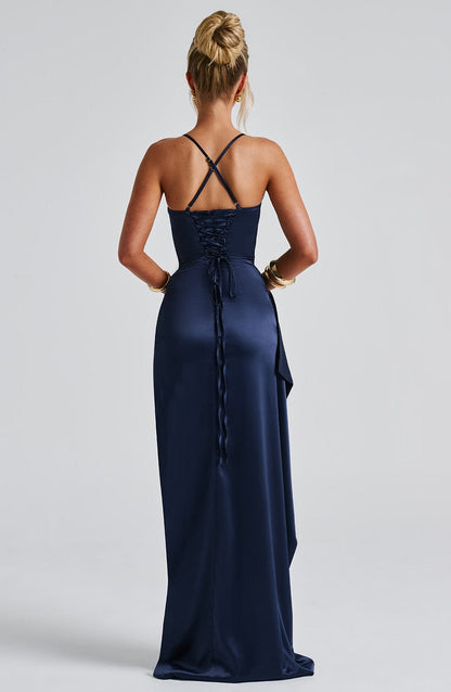 Vestido Longo Helen - Azul Marinho
