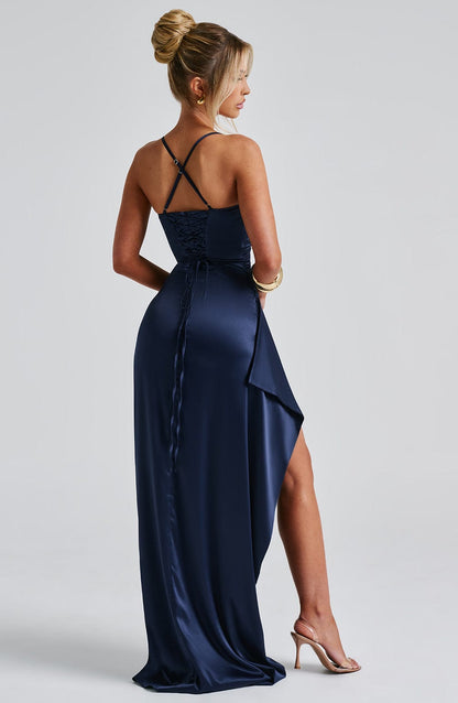 Vestido Longo Helen - Azul Marinho
