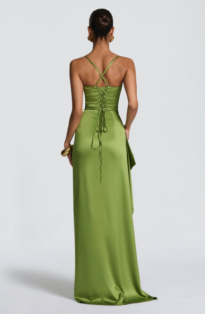 Vestido Longo Helen - Verde Oliva
