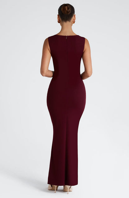 Vestido Longo Helena - Verniz Cereja