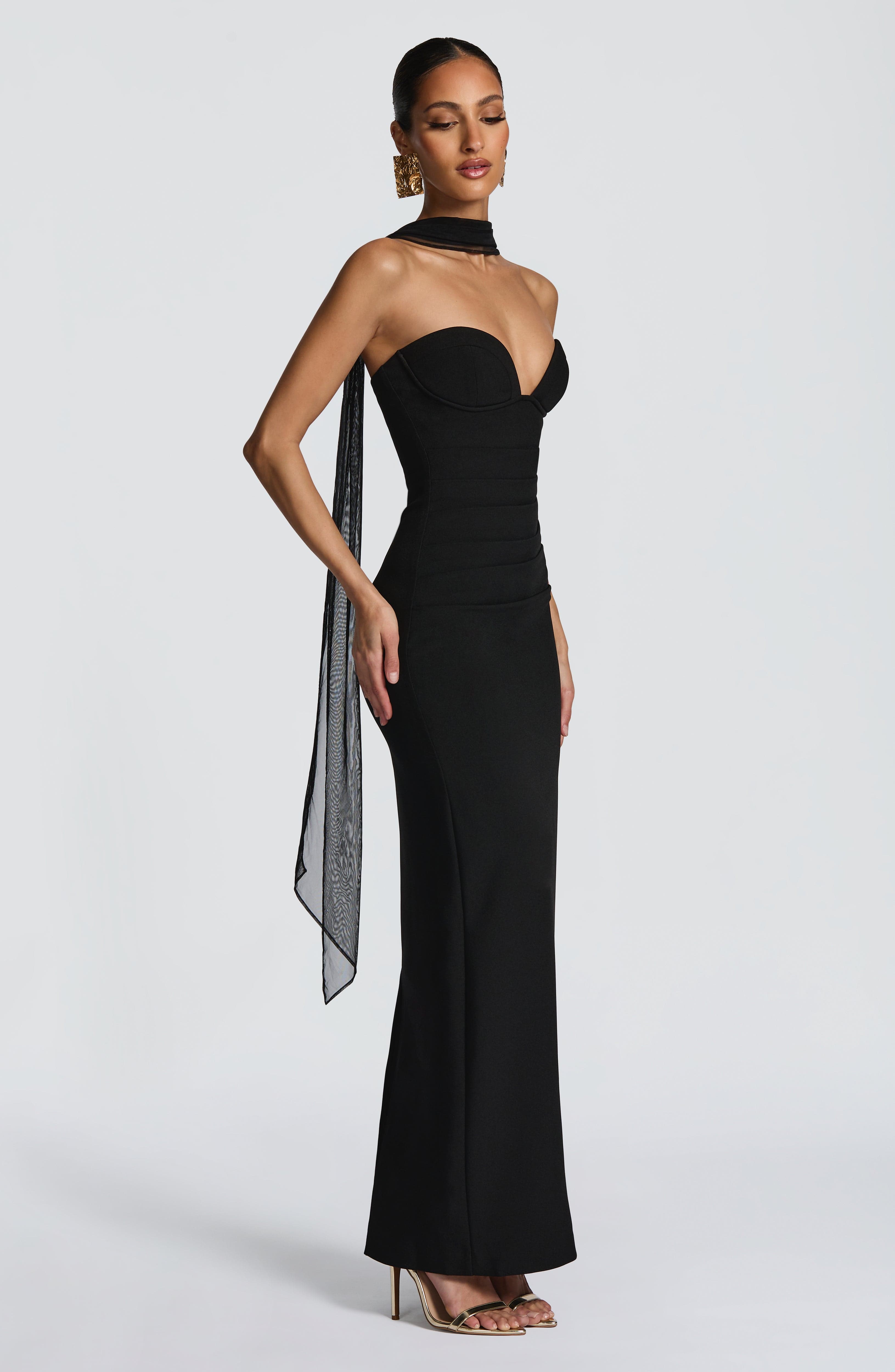 Vestido Longo Lindsey - Preto