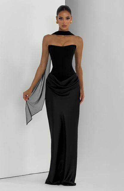 Vestido Longo Maggie - Preto