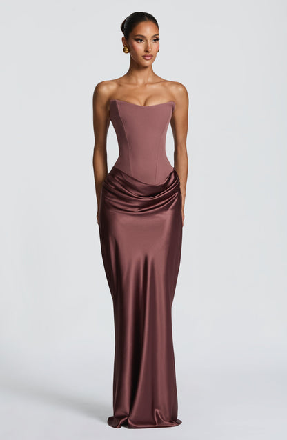 Vestido Longo Maggie - Rosa Antigo