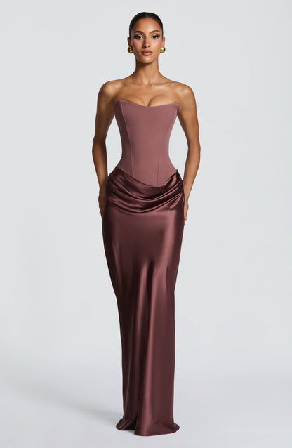 Vestido Longo Maggie - Rosa Antigo