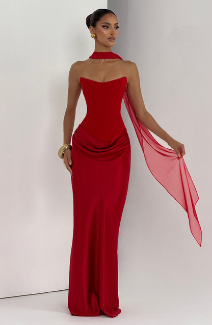 Vestido Longo Maggie - Vermelho