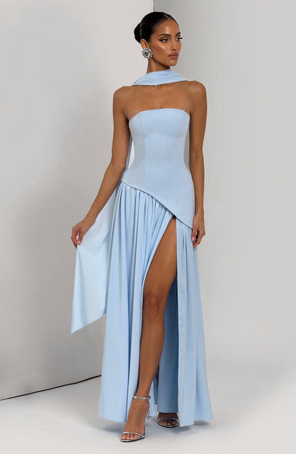 Vestido Longo Maliyah - Azul-bebê