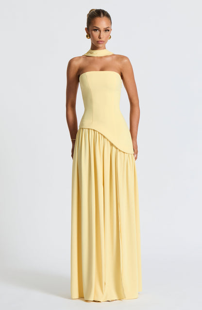 Vestido Longo Maliyah - Limão