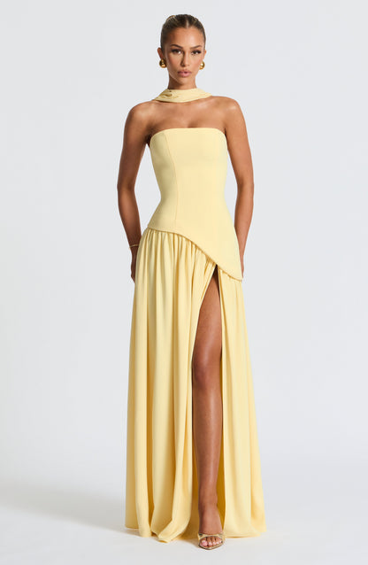Vestido Longo Maliyah - Limão
