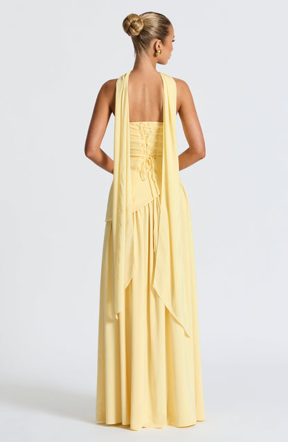 Vestido Longo Maliyah - Limão