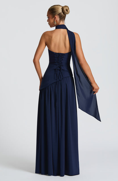 Vestido Longo Maliyah - Azul Marinho