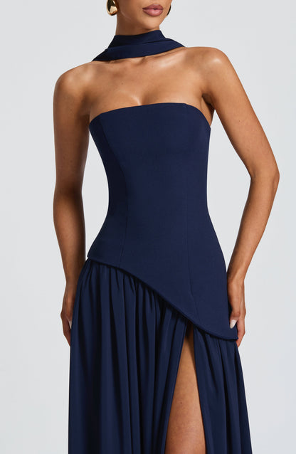 Vestido Longo Maliyah - Azul Marinho