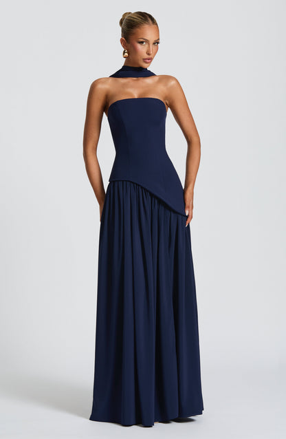 Vestido Longo Maliyah - Azul Marinho