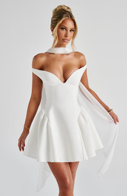 Vestido Curto Marla - Marfim