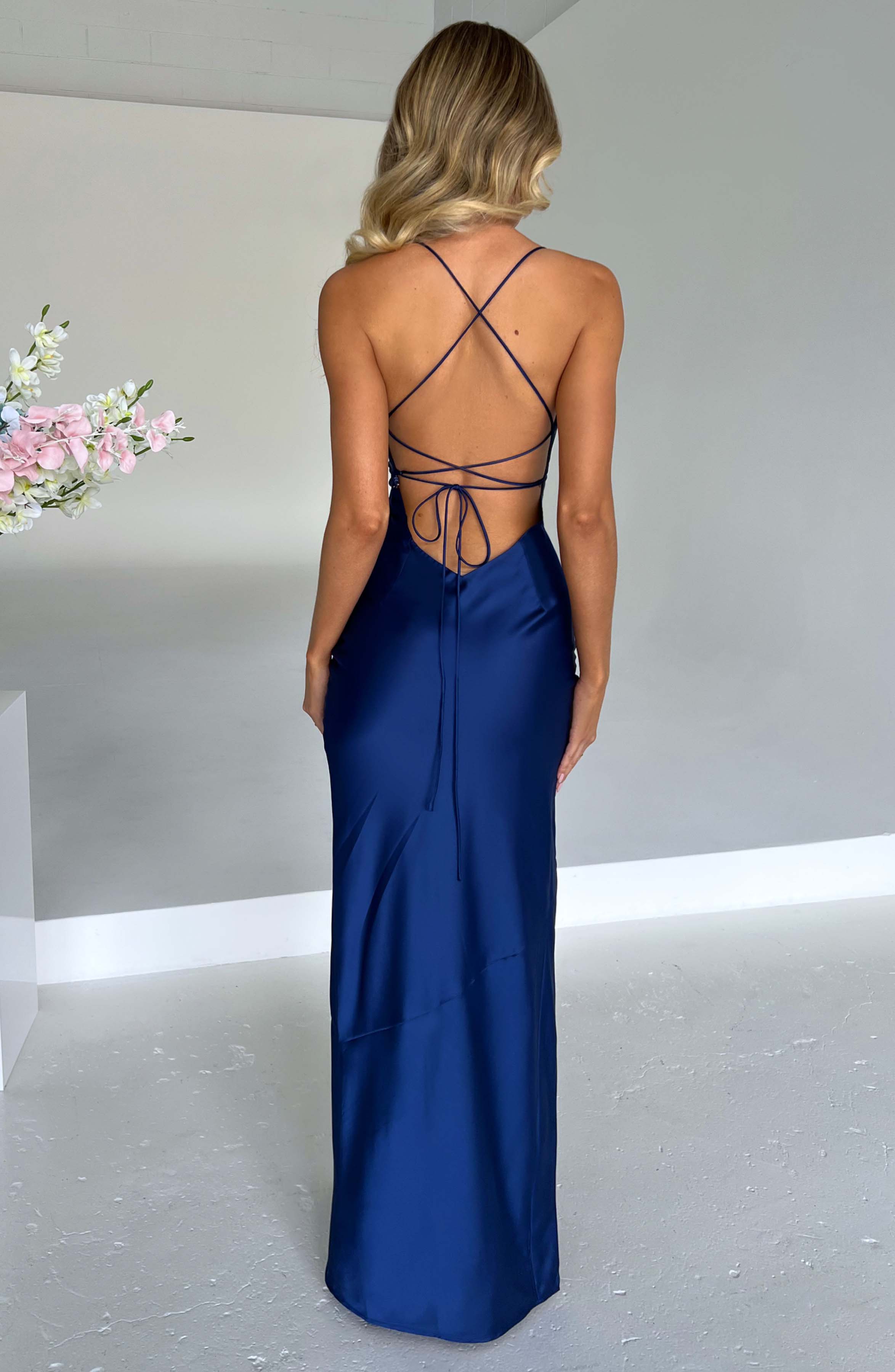 Vestido Longo Misha - Marinho
