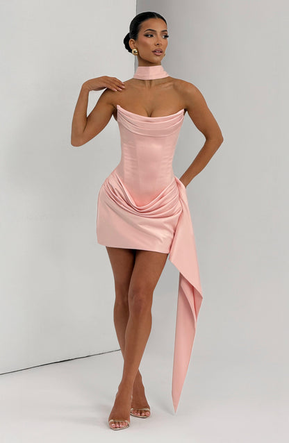 Vestido Curto Mona - Rosa Blush