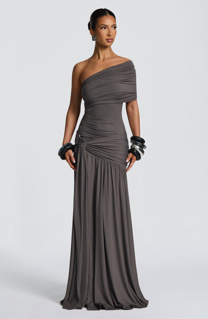 Vestido Longo Monica - Grafite