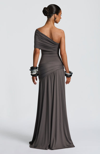 Vestido Longo Monica - Grafite