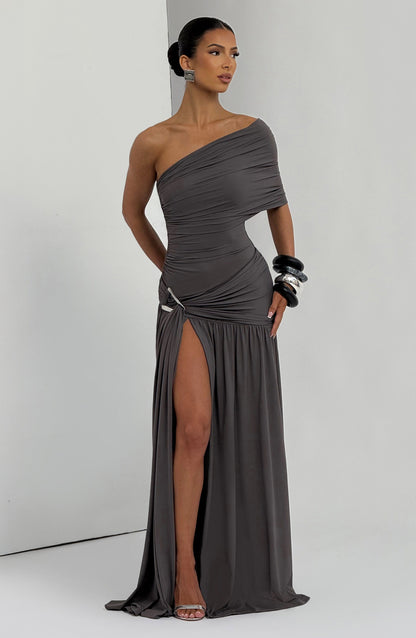 Vestido Longo Monica - Grafite