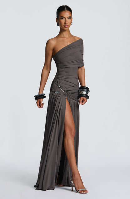 Vestido Longo Monica - Grafite