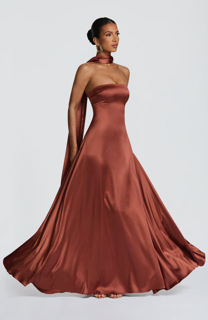 Vestido Longo Morven - Ferrugem