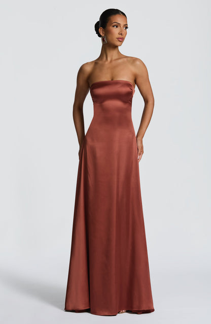 Vestido Longo Morven - Ferrugem