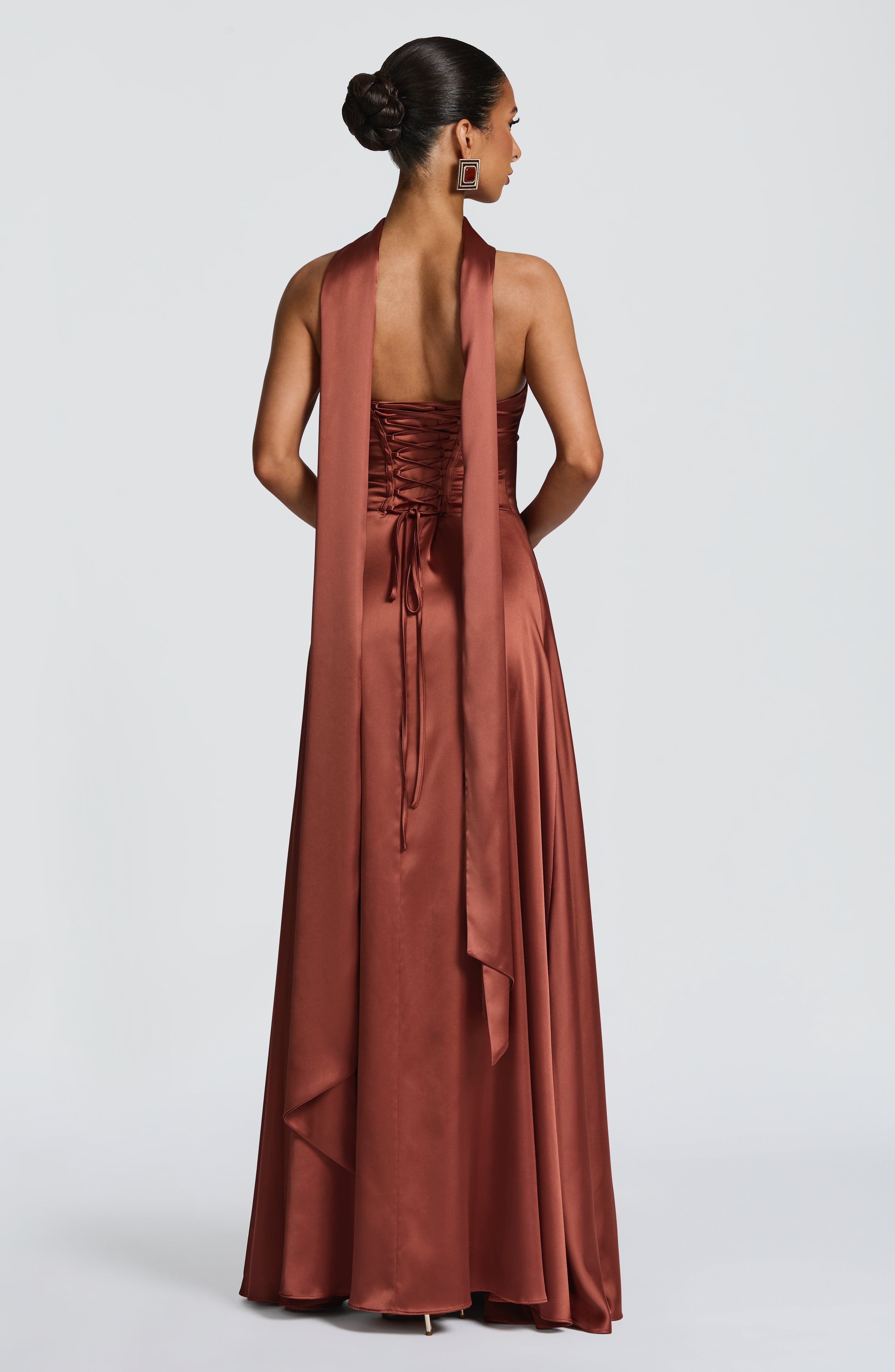 Vestido Longo Morven - Ferrugem