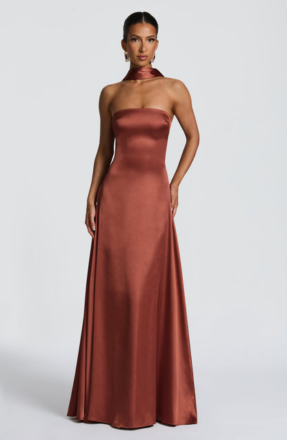 Vestido Longo Morven - Ferrugem