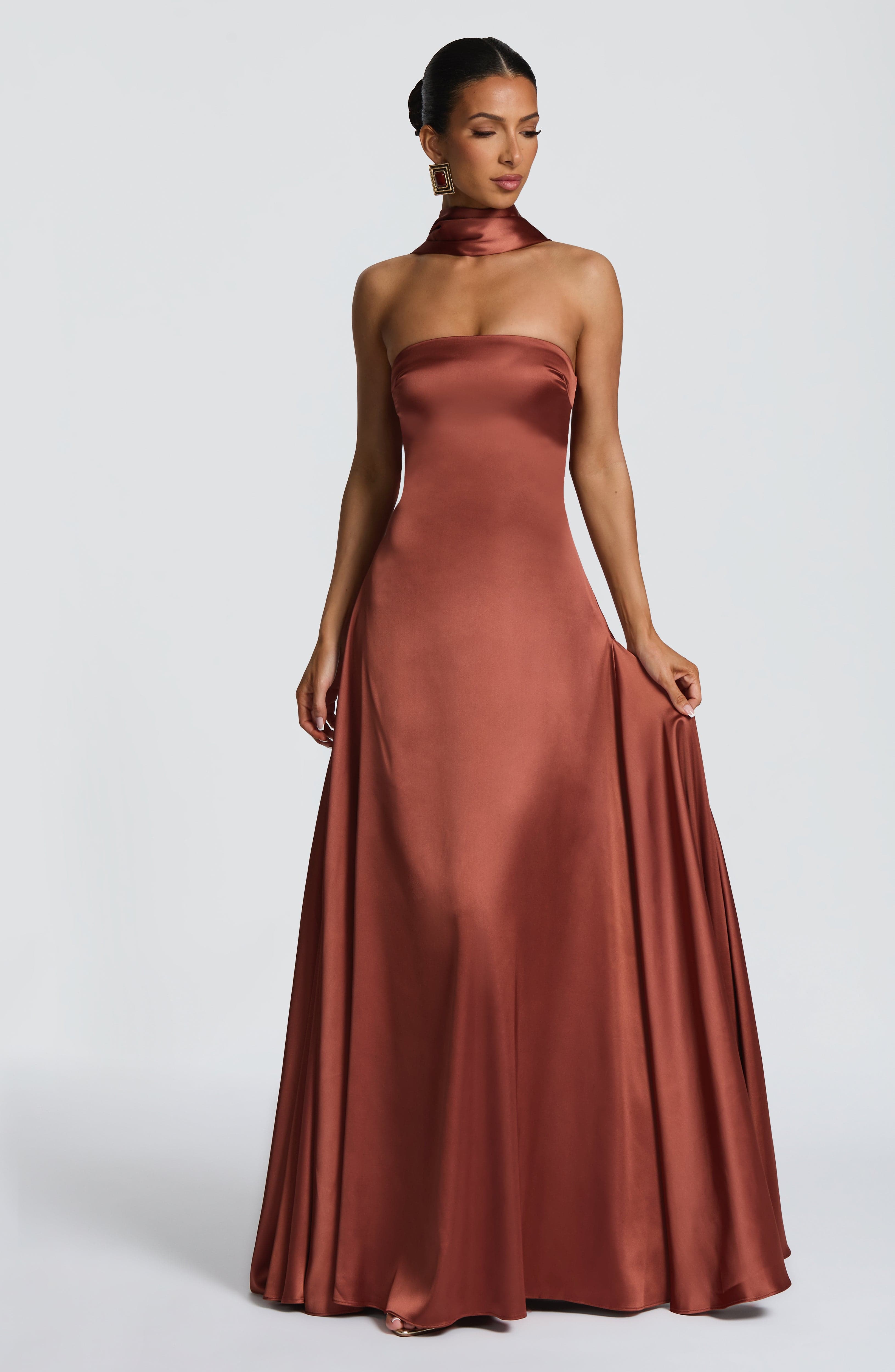 Vestido Longo Morven - Ferrugem