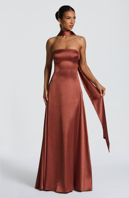 Vestido Longo Morven - Ferrugem