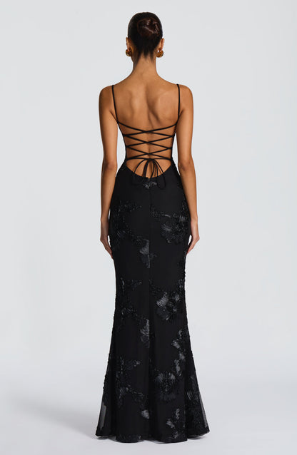 Vestido Longo Nefertiti - Preto