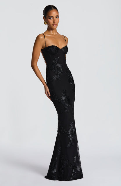Vestido Longo Nefertiti - Preto