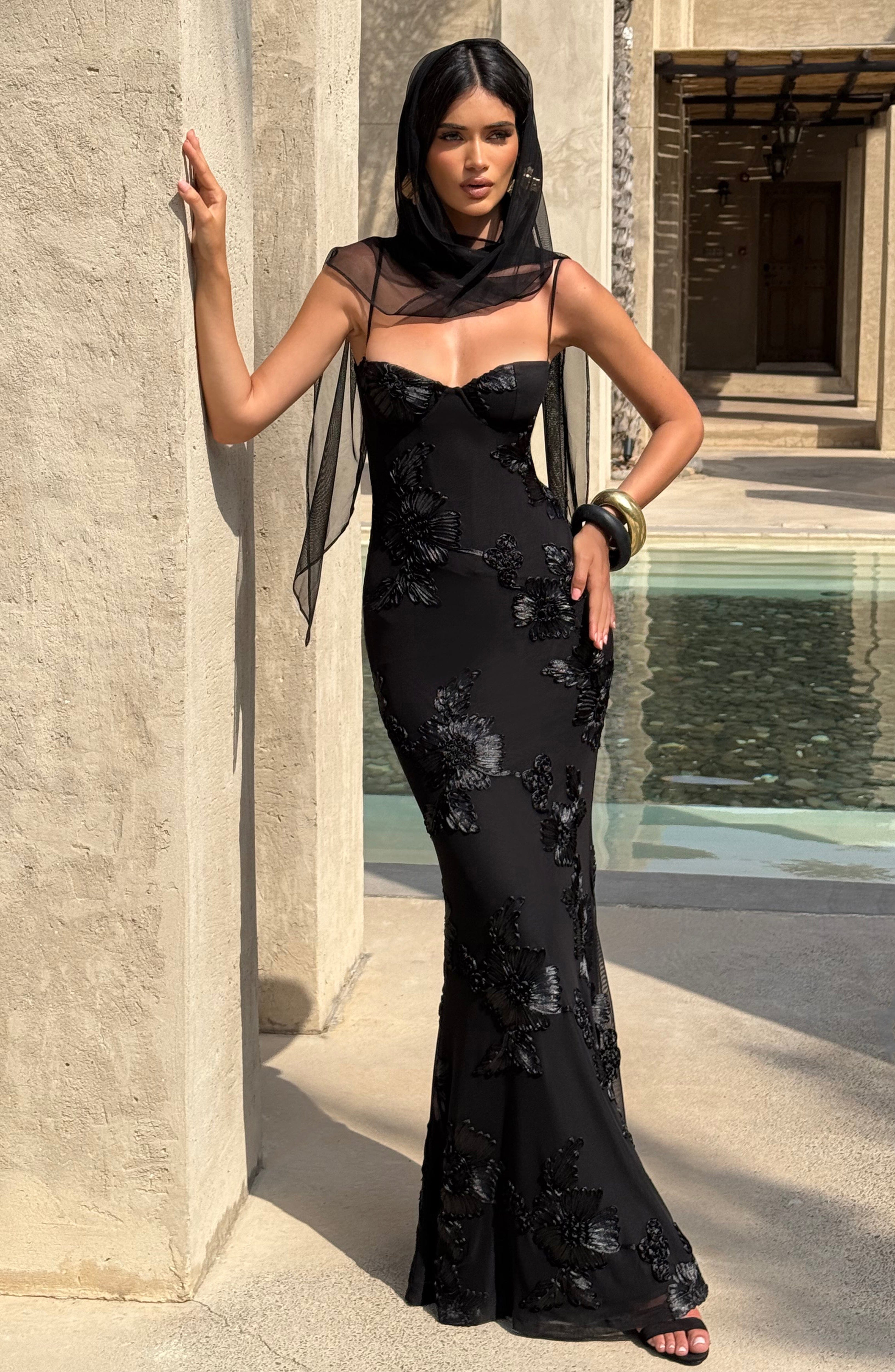 Vestido Longo Nefertiti - Preto